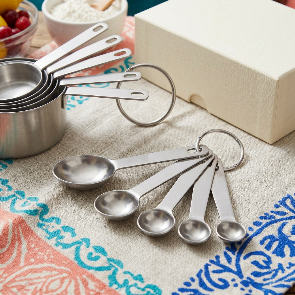 Stainless Steel Measuring Cups and Spoons
