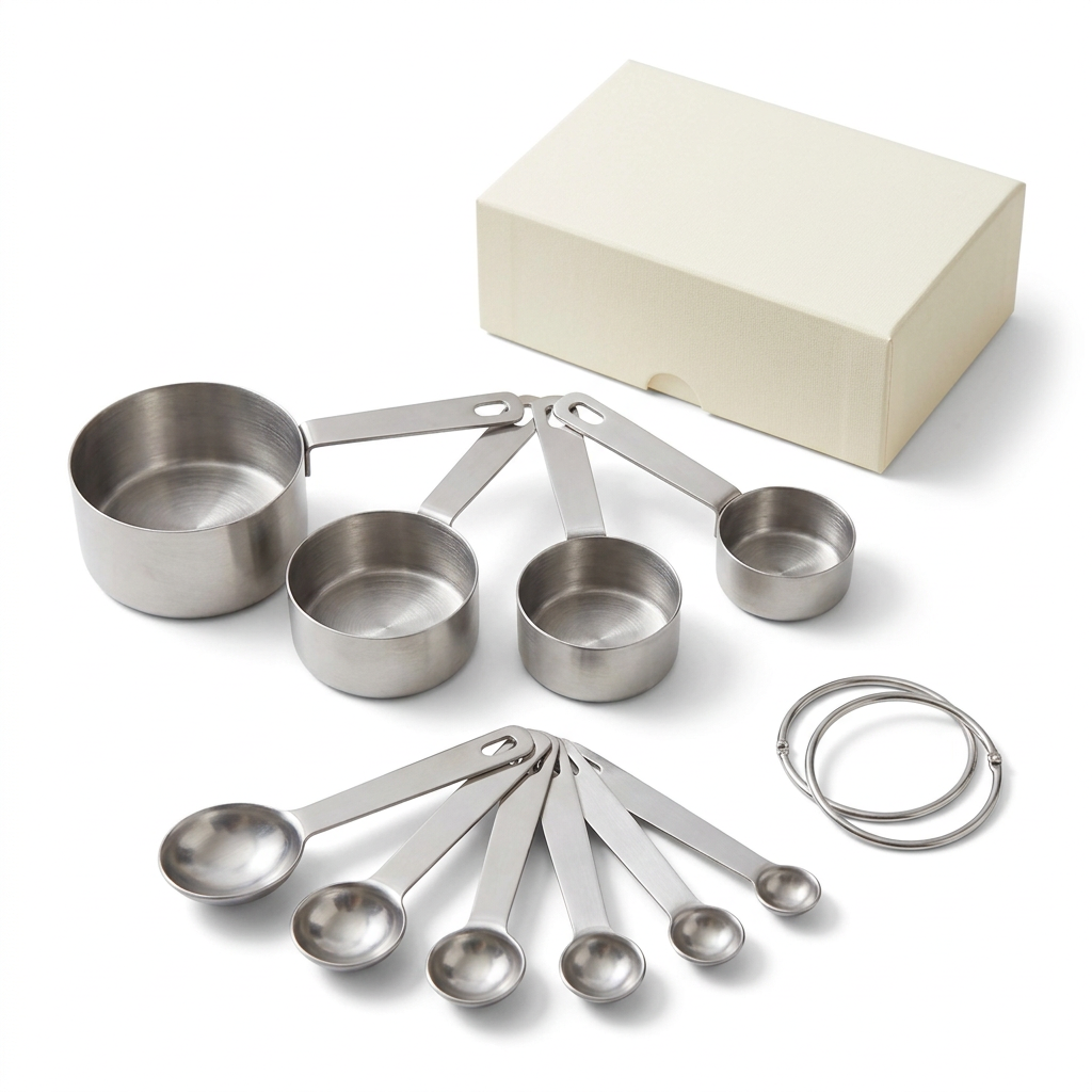 Stainless Steel Measuring Cups and Spoons
