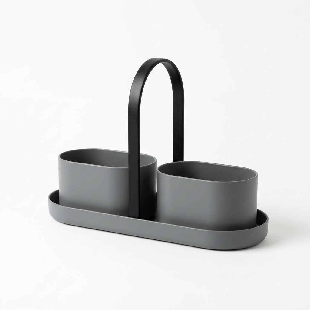 Obsidian kitchen caddy concept white background