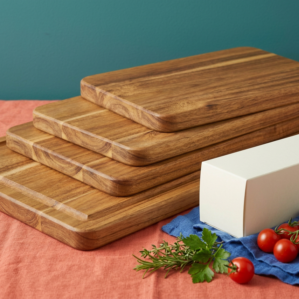 Acacia Wood Cutting Board Set