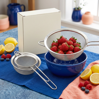 Fine Mesh Stainless Steel Strainer Set