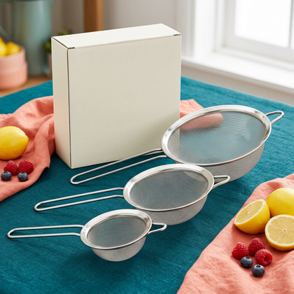 Fine Mesh Stainless Steel Strainer Set